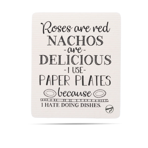 Funny Kitchen Towel, Roses Are Red Tacos Are Delicious I Use Paper