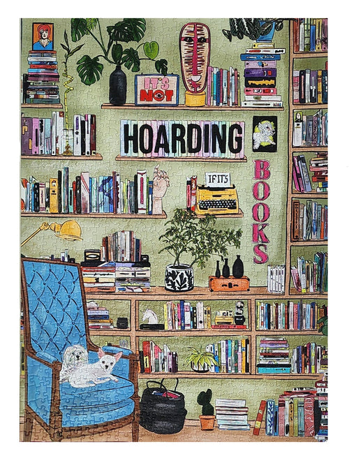 It's not hoarding if it's books 1000 piece soft touch Jigsaw Puzzle