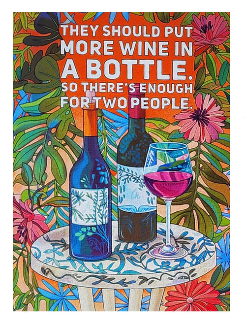 They should put more wine in a bottle so there's enough for two people - 1000 piece soft touch Jigsaw Puzzle